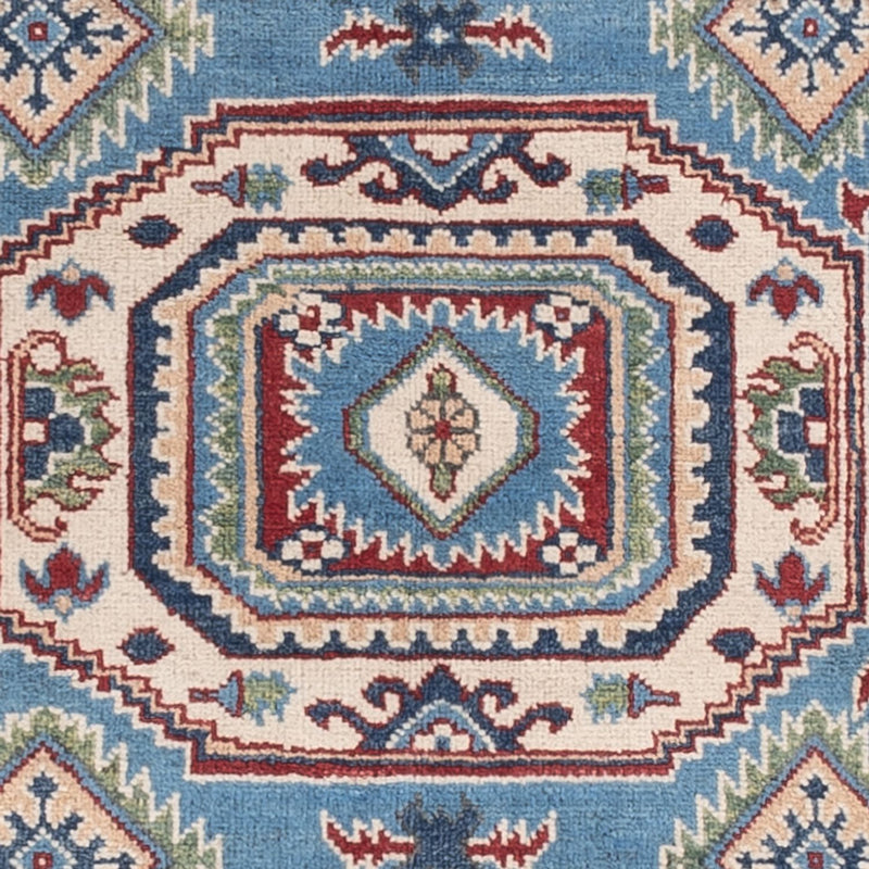 Alfombra Ziegler - Kazak - 186 x 120 cm - azul claro