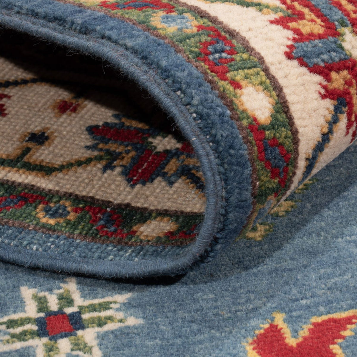 Alfombra Ziegler - Kazak - 184 x 121 cm - azul