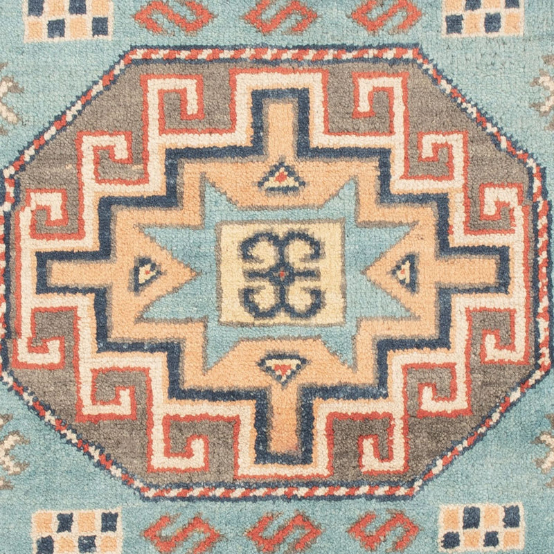 Alfombra Ziegler - Kazak - 124 x 78 cm - azul claro