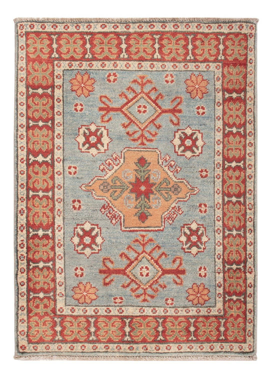 Alfombra Ziegler - Kazak - 86 x 62 cm - azul claro