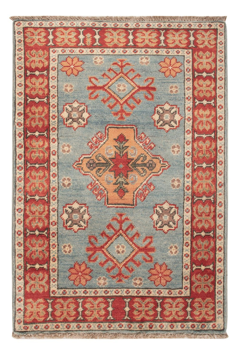 Alfombra Ziegler - Kazak - 88 x 59 cm - azul claro
