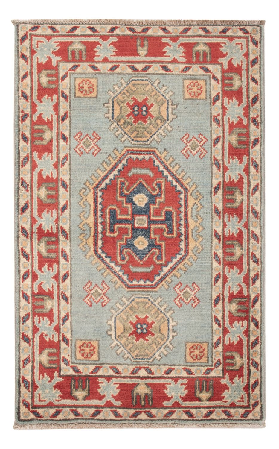 Alfombra Ziegler - Kazak - 96 x 60 cm - azul claro