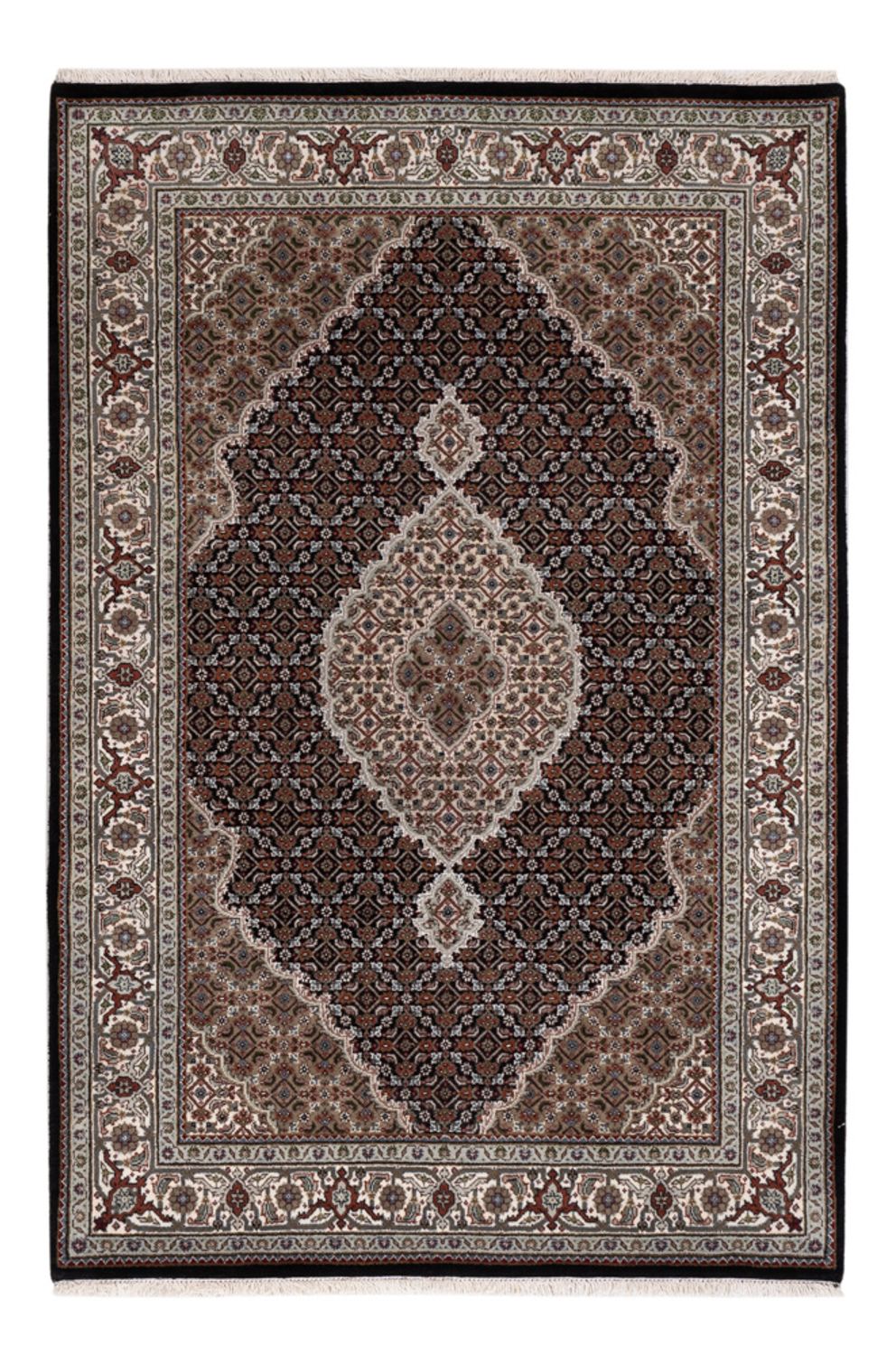 Alfombra oriental - Tabriz - 187 x 124 cm - beige oscuro