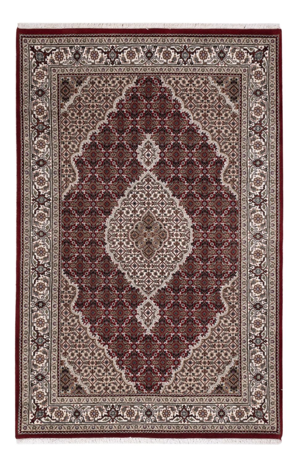 Alfombra oriental - Tabriz - 187 x 123 cm - beige oscuro