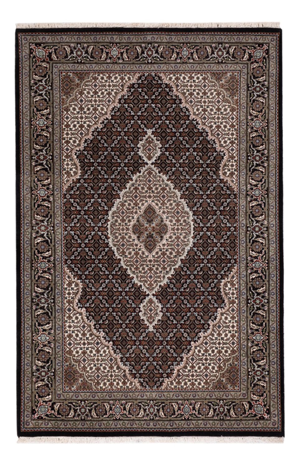 Alfombra oriental - Tabriz - 184 x 120 cm - beige oscuro