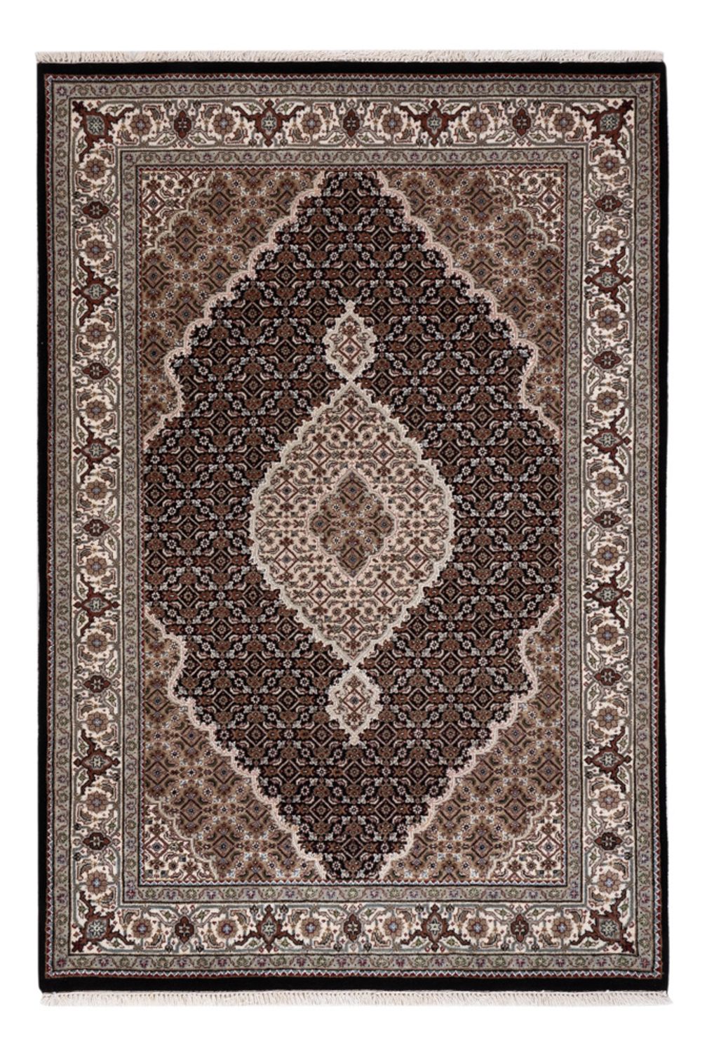 Alfombra oriental - Tabriz - 184 x 124 cm - beige oscuro