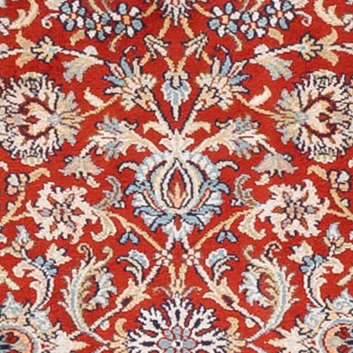 Alfombra de pasillo Alfombra de seda - Seda de Cachemira - 241 x 76 cm - rojo
