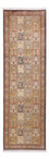 Alfombra de pasillo Alfombra de seda - Seda de Cachemira - 280 x 77 cm - beige oscuro