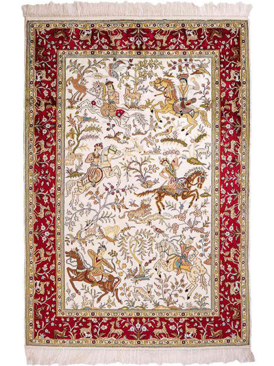 Seda china Alfombra 123x180cm - Alfombra oriental