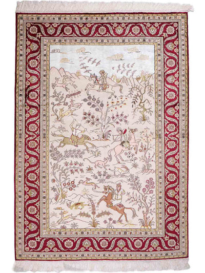 Seda china Alfombra 125x183cm - Alfombra oriental