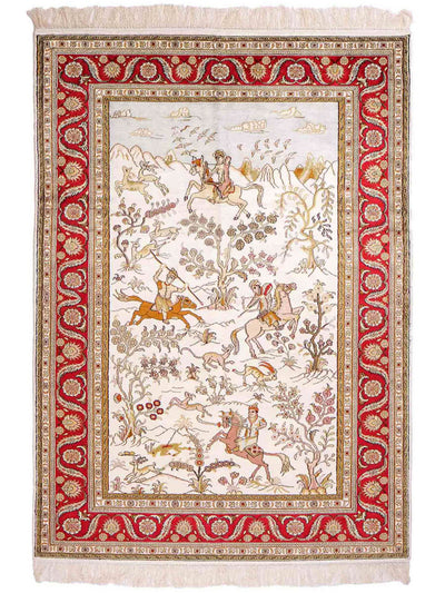 Seda china Alfombra 125x184cm - Alfombra oriental
