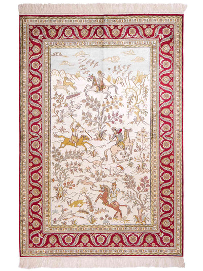 Seda china Alfombra 123x180cm - Alfombra oriental