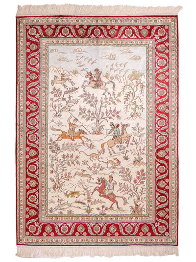 Seda china Alfombra 124x180cm - Alfombra oriental