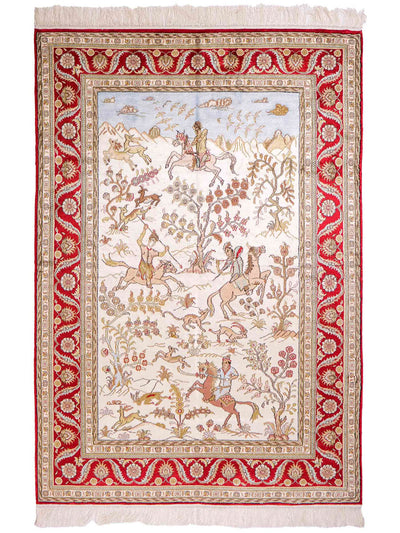 Seda china Alfombra 124x176cm - Alfombra oriental