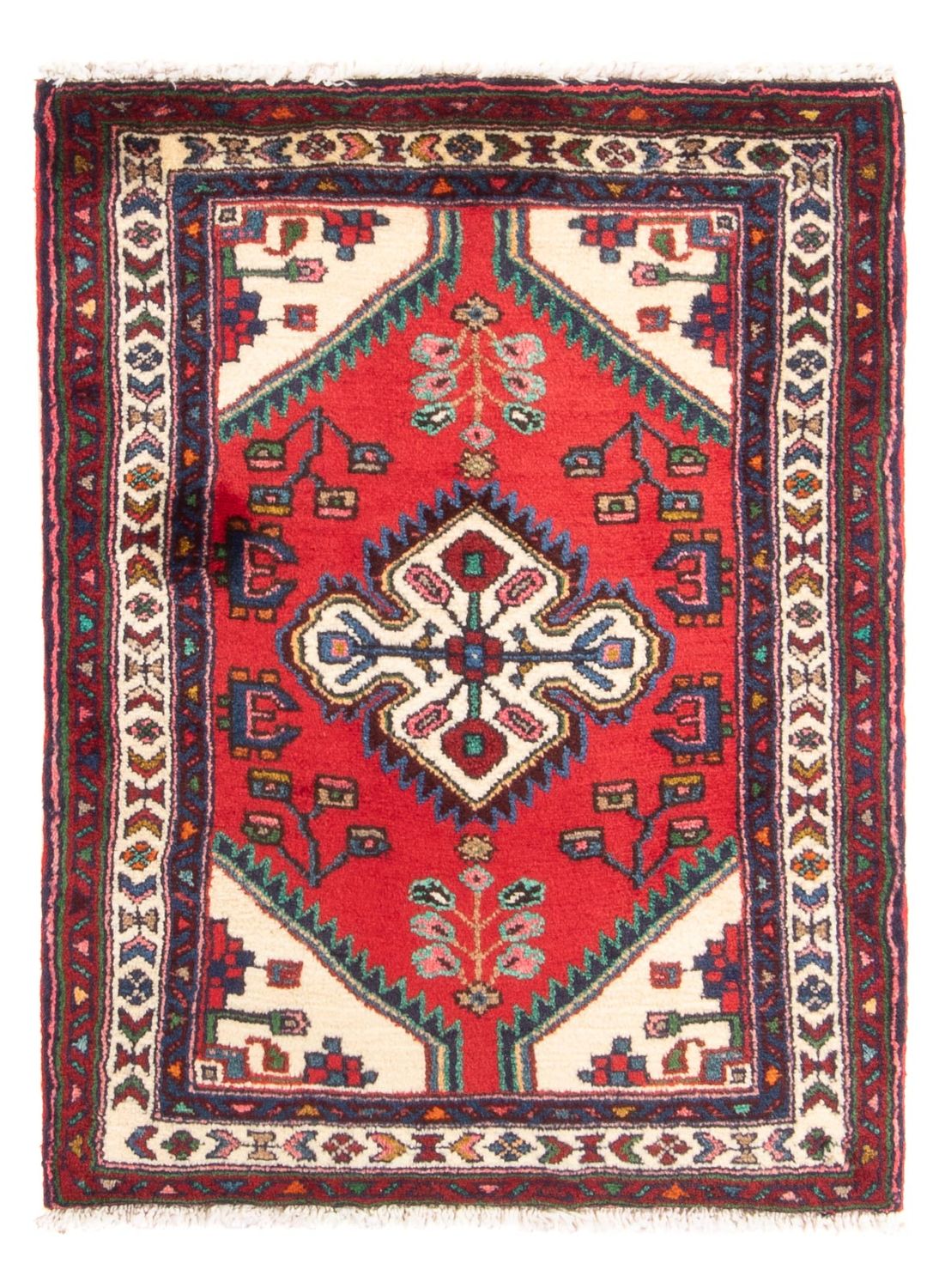 Alfombra persa - Nómada - 90 x 65 cm - rojo