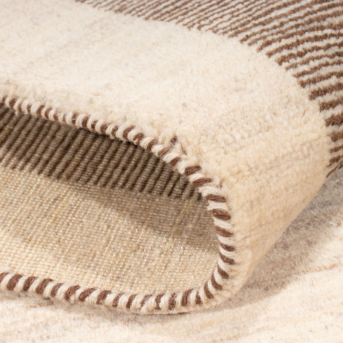 Alfombra de pasillo Alfombra Gabbeh - Loribaft Persa - 209 x 83 cm - beige