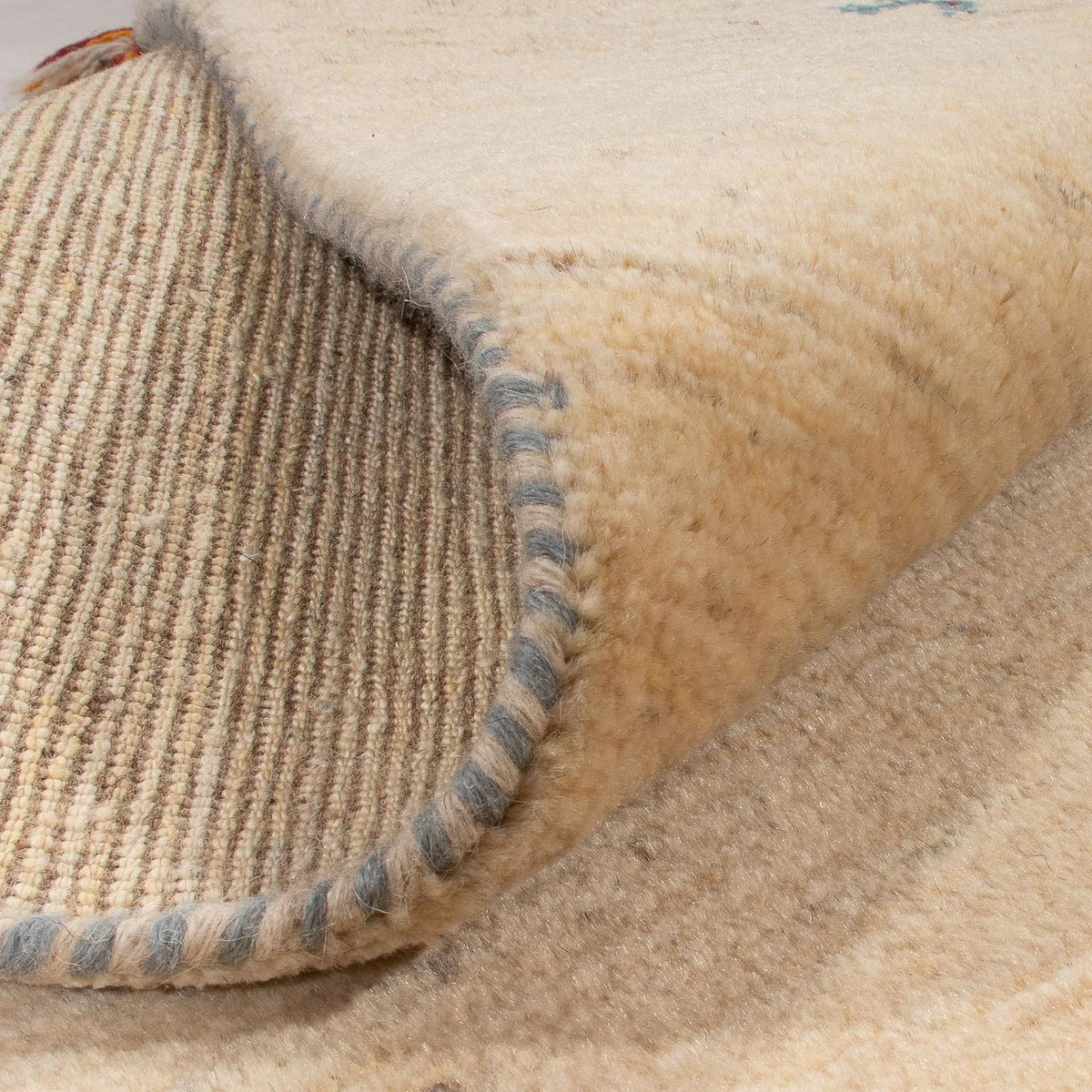 Alfombra de pasillo Alfombra Gabbeh - Persa - 200 x 82 cm - beige