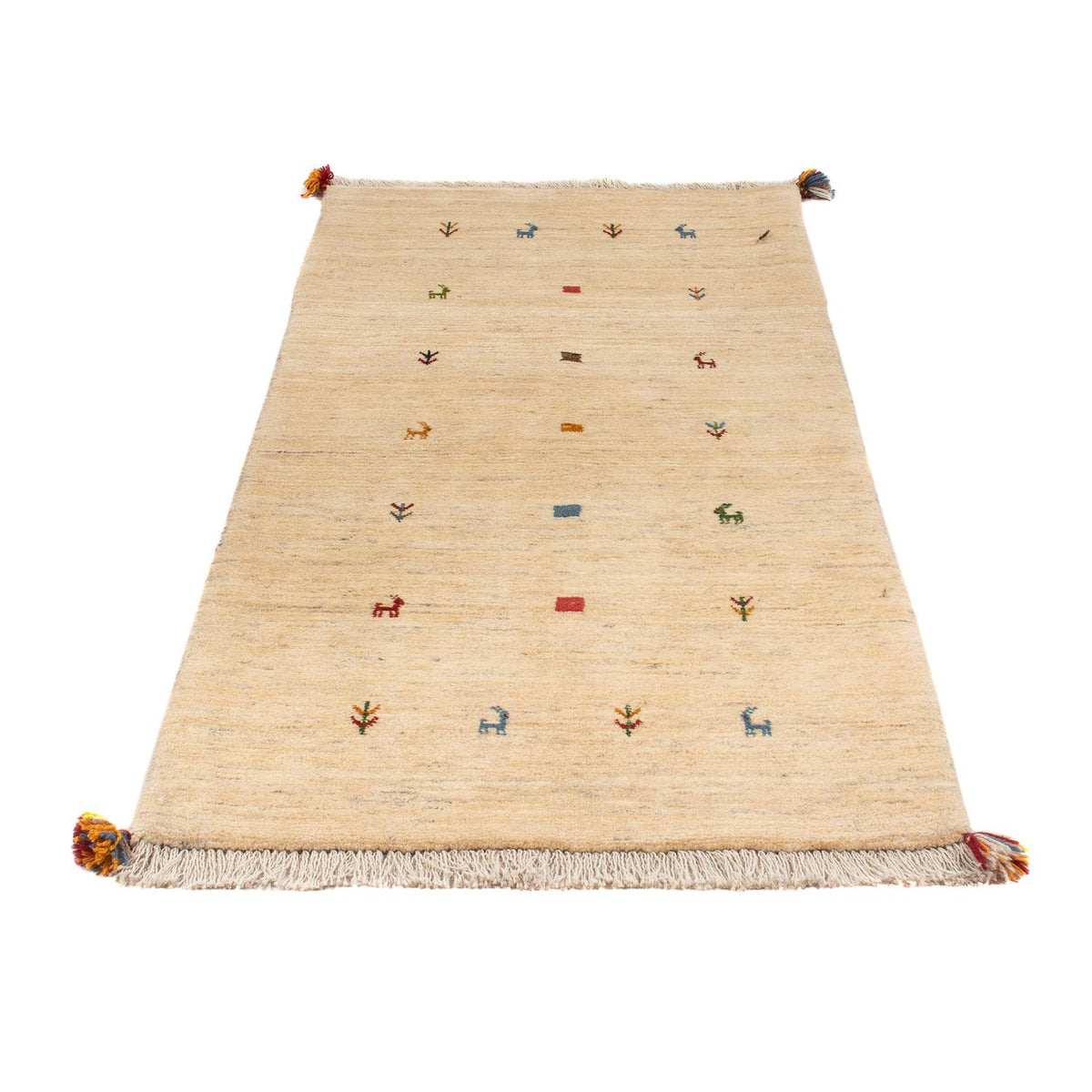 Alfombra de pasillo Alfombra Gabbeh - Persa - 200 x 82 cm - beige