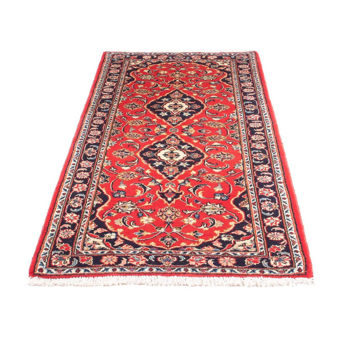 Alfombra de pasillo Alfombra persa - Keshan - 194 x 80 cm - rojo