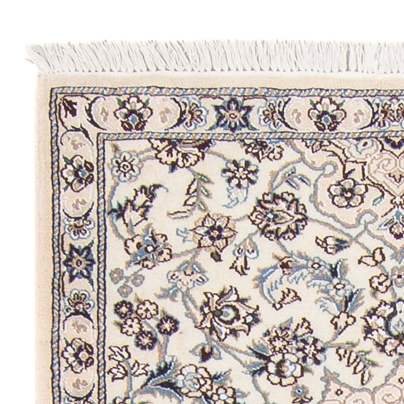 Alfombra de pasillo Alfombra Persa - Nain - Real - 208 x 82 cm - beige