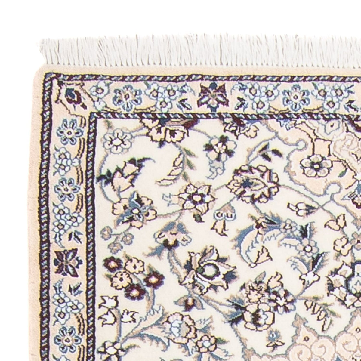 Alfombra de pasillo Alfombra Persa - Nain - Real - 210 x 82 cm - beige