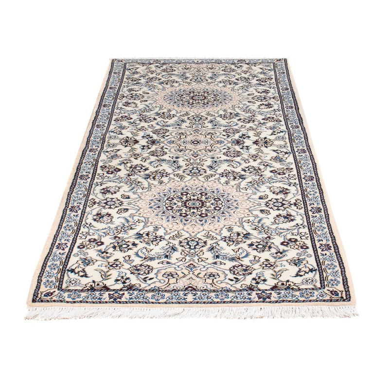 Alfombra de pasillo Alfombra Persa - Nain - Real - 210 x 82 cm - beige