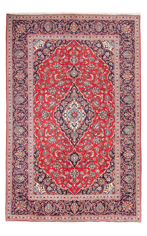 Alfombra persa - Keshan - 307 x 195 cm - rojo
