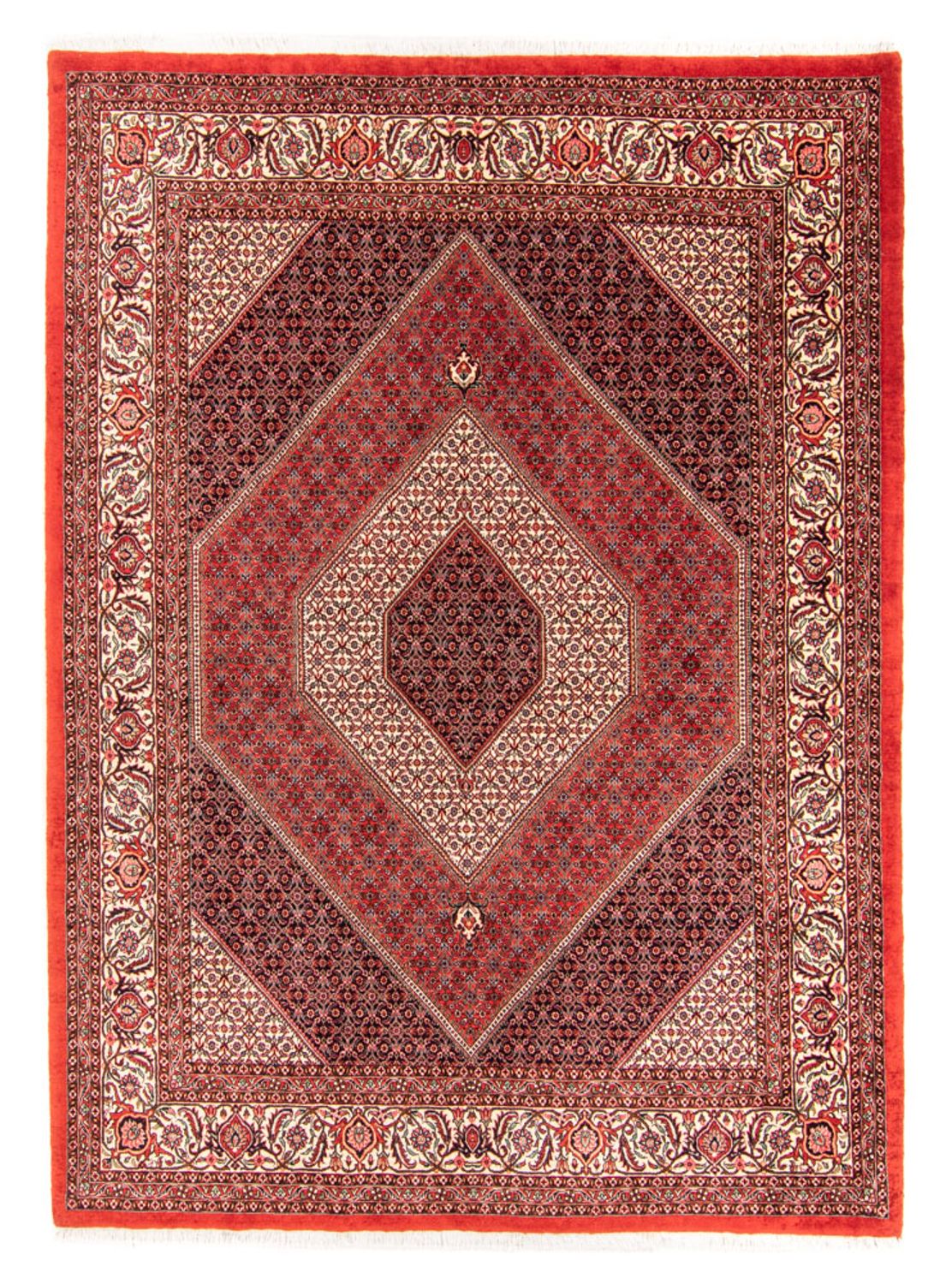 Alfombra persa - Bidjar - 240 x 175 cm - rojo