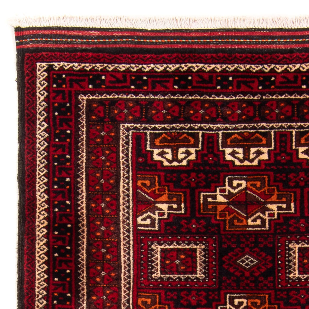Alfombra de pasillo Alfombra Belutsch - 190 x 90 cm - rojo