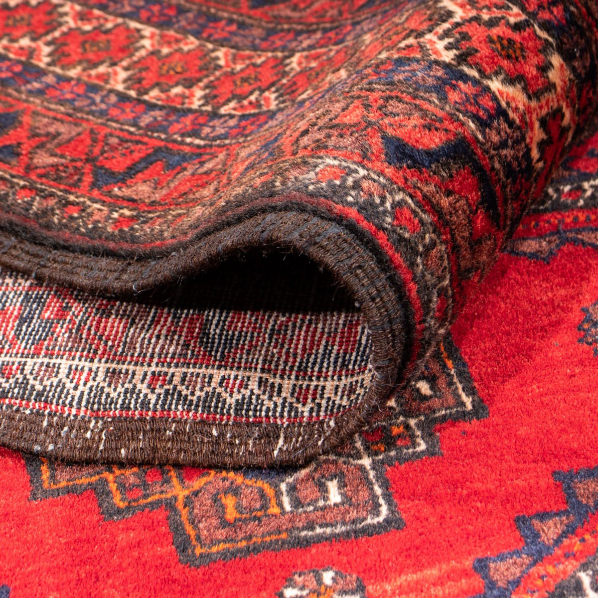 Alfombra de pasillo Alfombra Belutsch - 190 x 100 cm - rojo