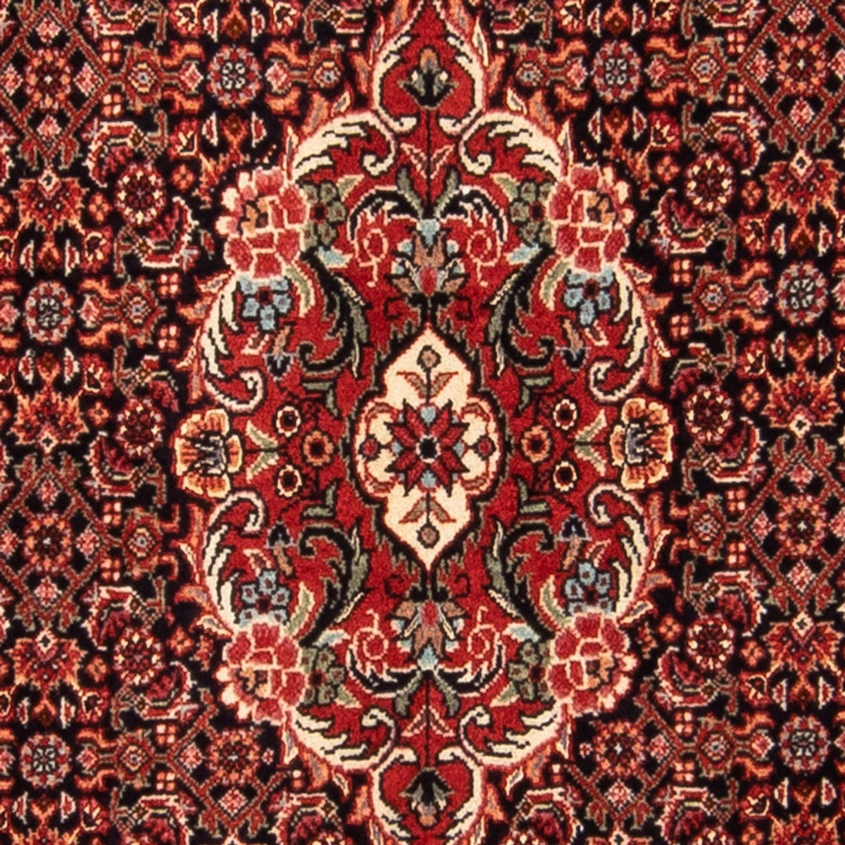 Alfombra persa - Bidjar - 145 x 72 cm - azul oscuro