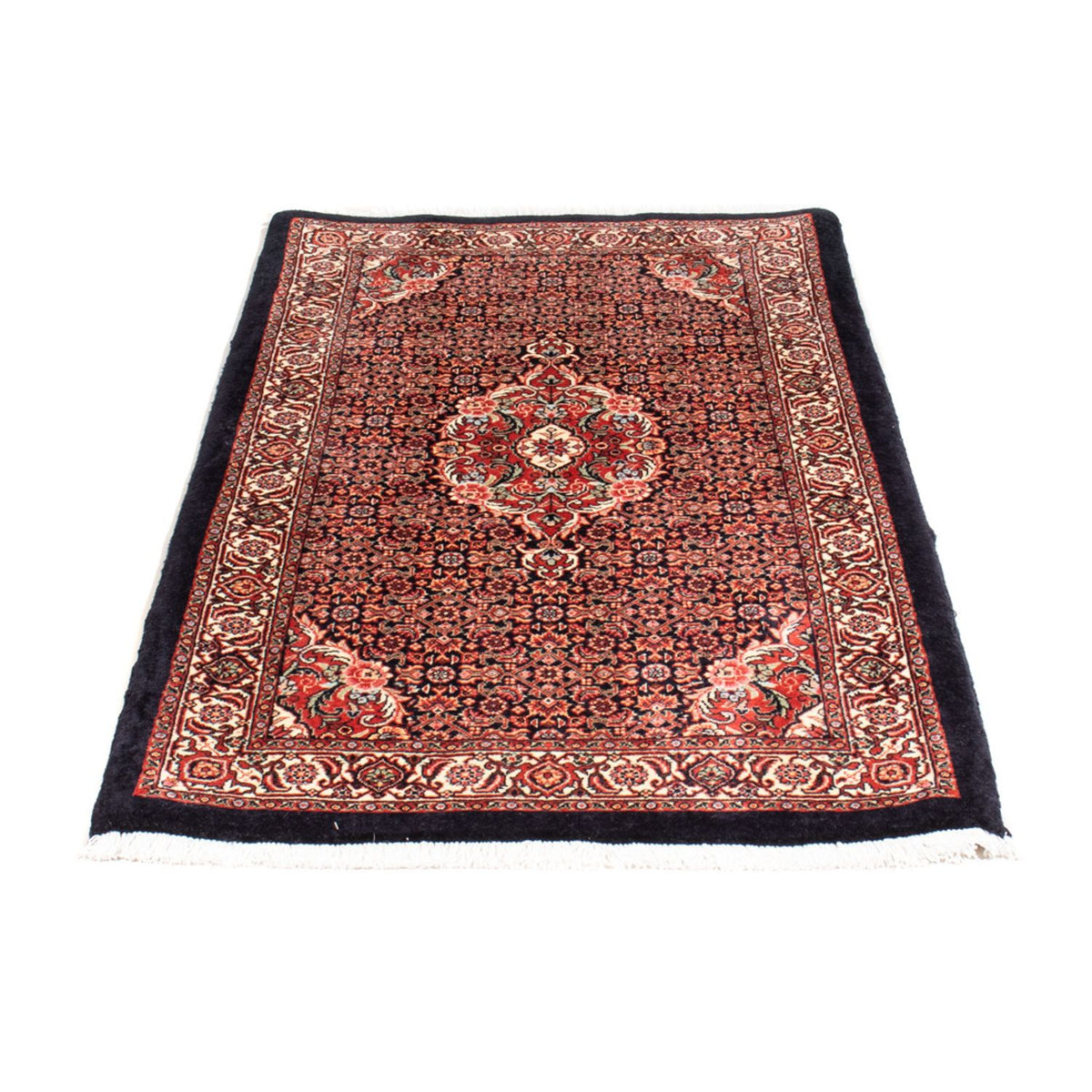 Alfombra persa - Bidjar - 145 x 72 cm - azul oscuro