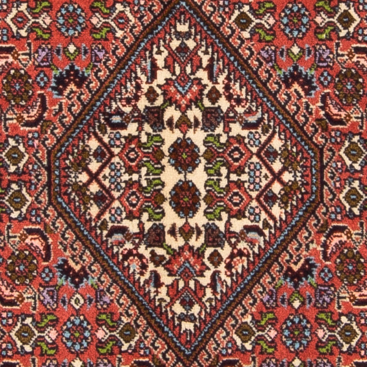 Alfombra persa - Bidjar - 151 x 82 cm - rojo