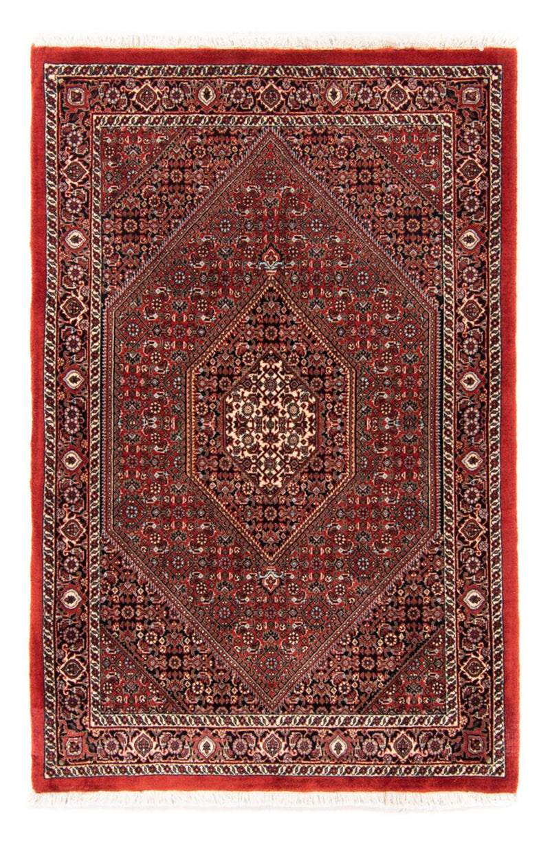 Alfombra persa - Bidjar - 140 x 92 cm - rojo