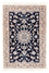 Alfombra Persa - Nain - Real - 150 x 100 cm - azul oscuro