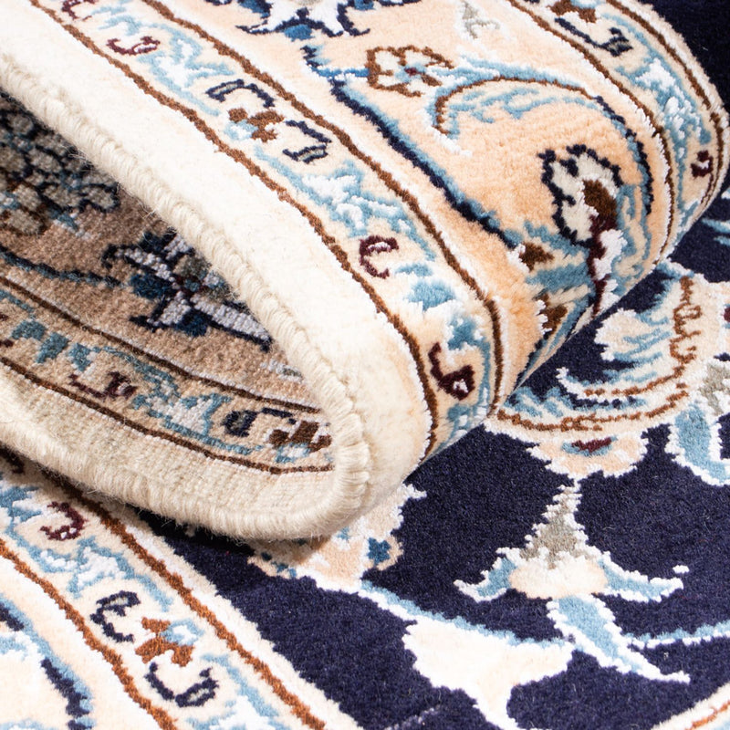 Alfombra Persa - Nain - Real - 150 x 100 cm - azul oscuro