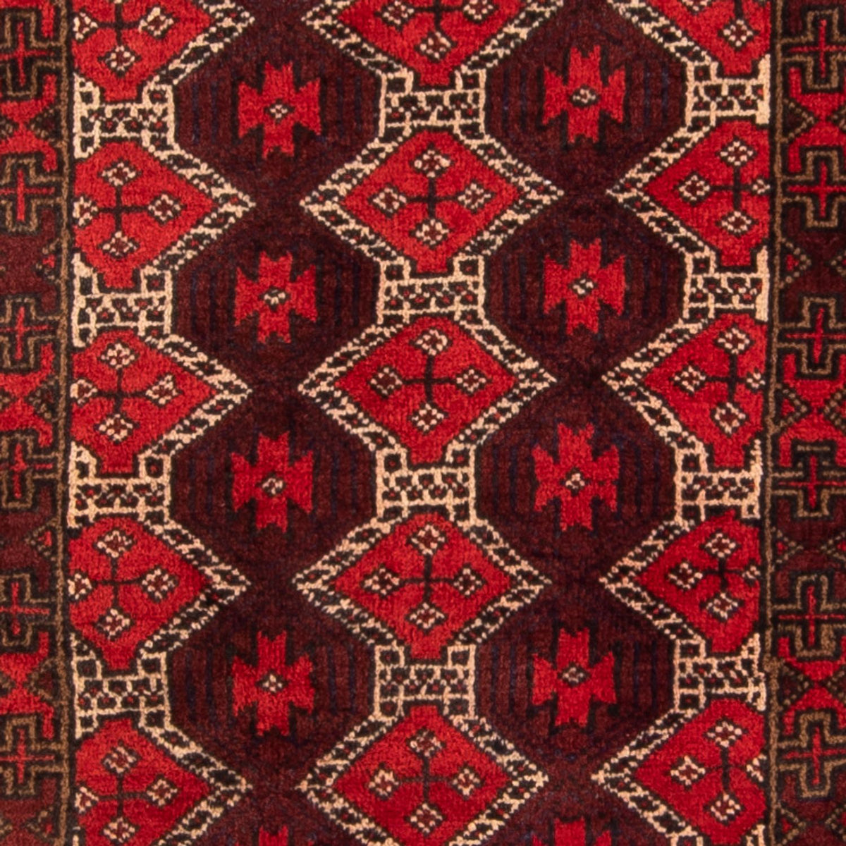 Alfombra de pasillo Alfombra Belutsch - 190 x 95 cm - rojo