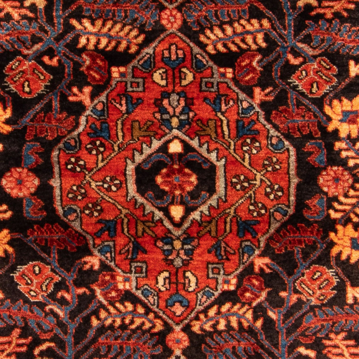 Alfombra persa - Nómada - 196 x 122 cm - azul oscuro