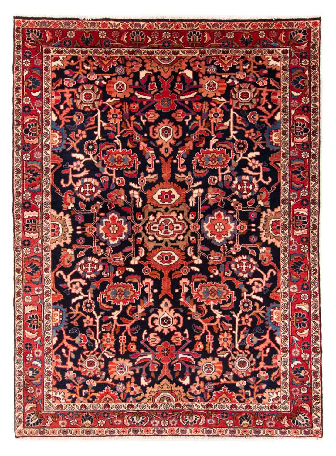 Alfombra persa - Nómada - 220 x 157 cm - azul oscuro