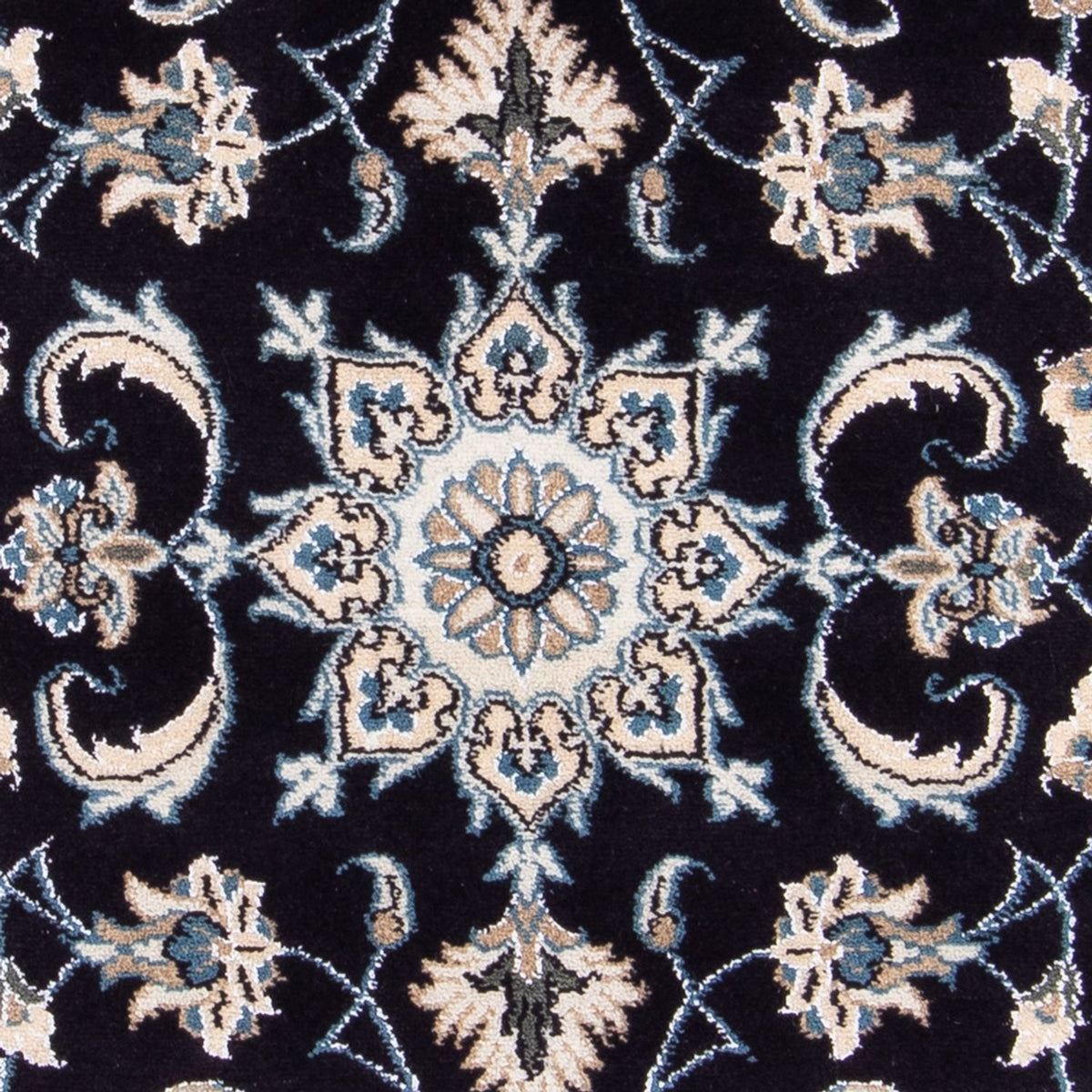 Alfombra persa - Nain - 149 x 69 cm - azul oscuro