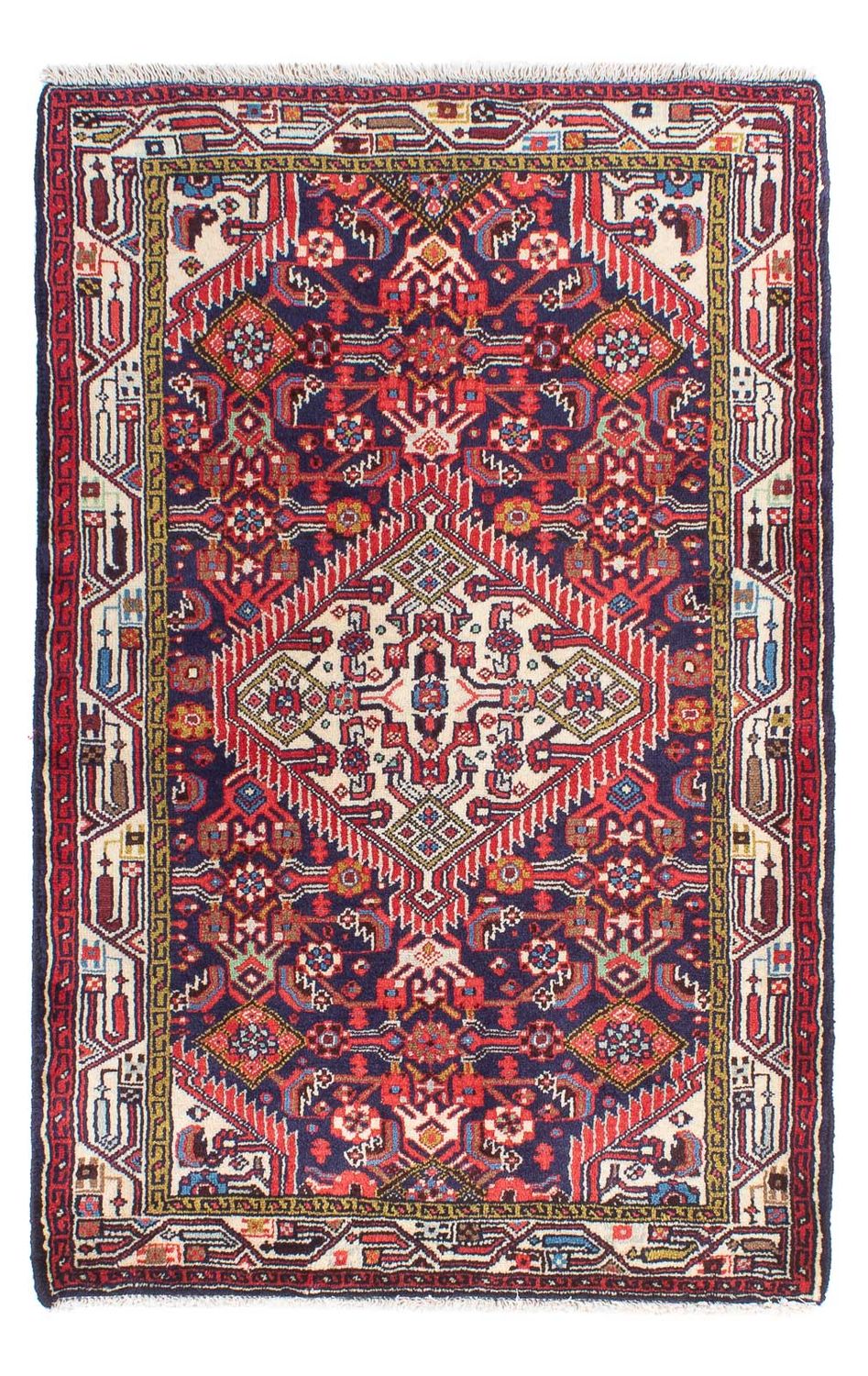 Alfombra persa - Nómada - 125 x 80 cm - azul oscuro