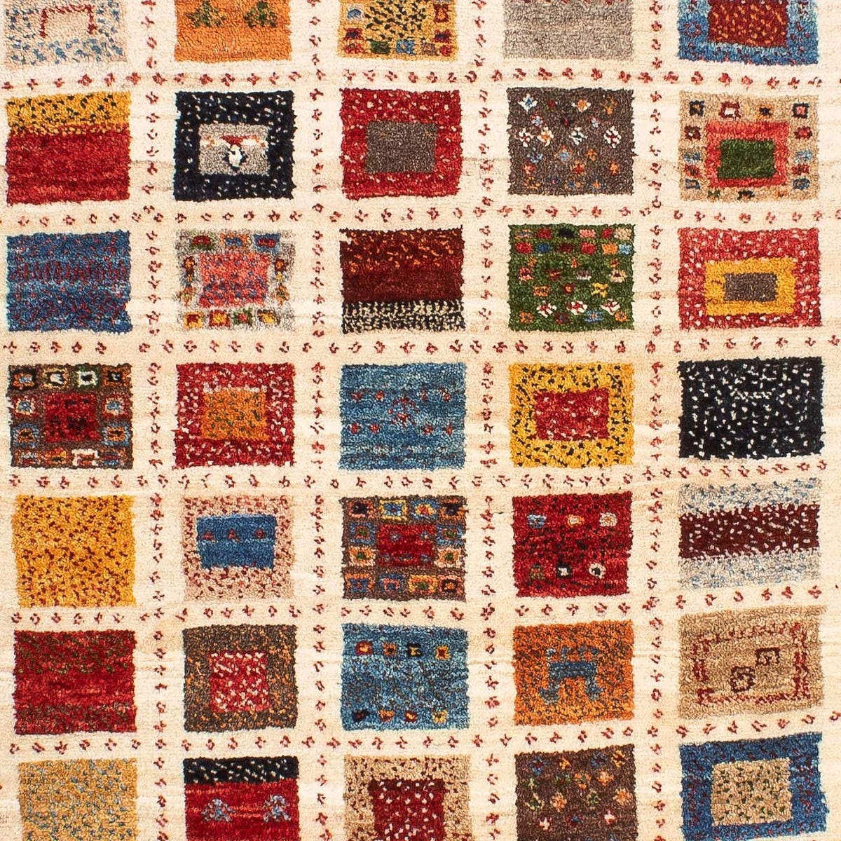 Alfombra Gabbeh - Loribaft Persa - 128 x 86 cm - multicolor