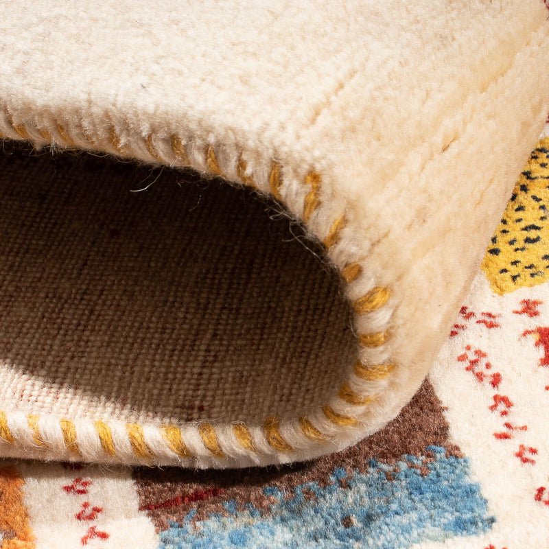 Alfombra Gabbeh - Loribaft Persa - 128 x 86 cm - multicolor