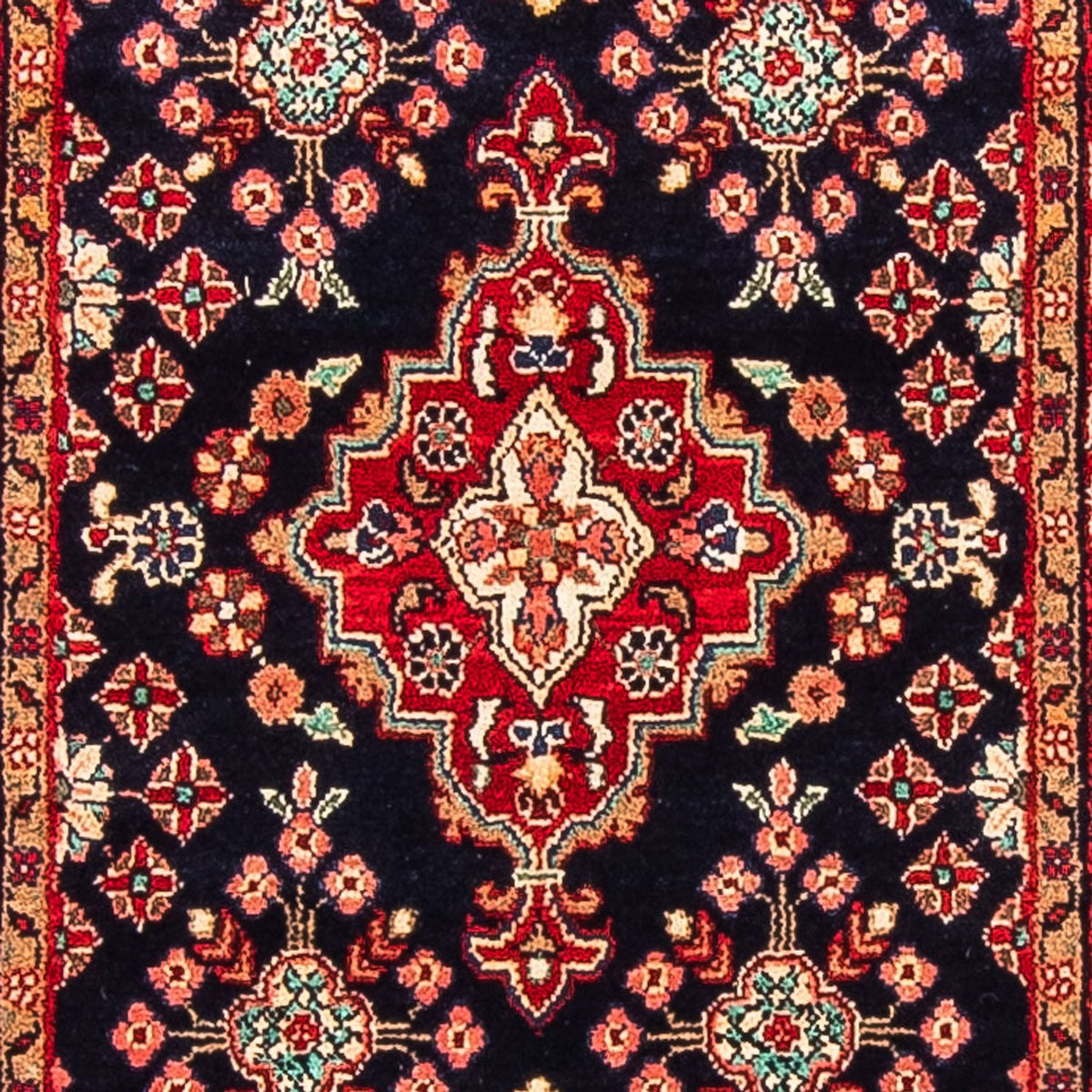 Alfombra de pasillo Alfombra persa - Clásica - 377 x 85 cm - azul oscuro
