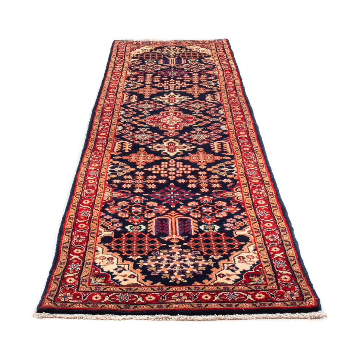 Alfombra de pasillo Alfombra persa - Clásica - 377 x 85 cm - azul oscuro