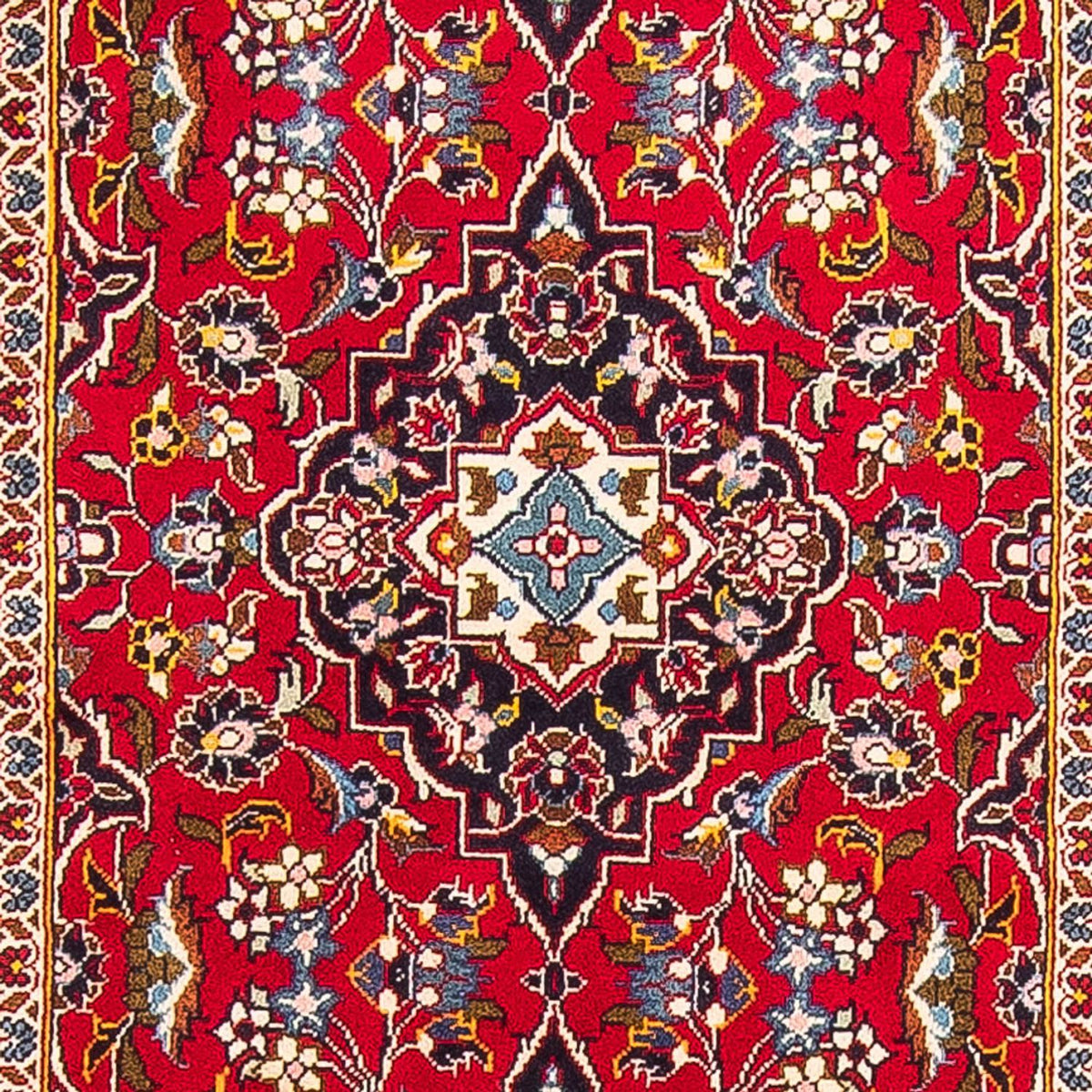 Alfombra de pasillo Alfombra persa - Keshan - 312 x 100 cm - rojo