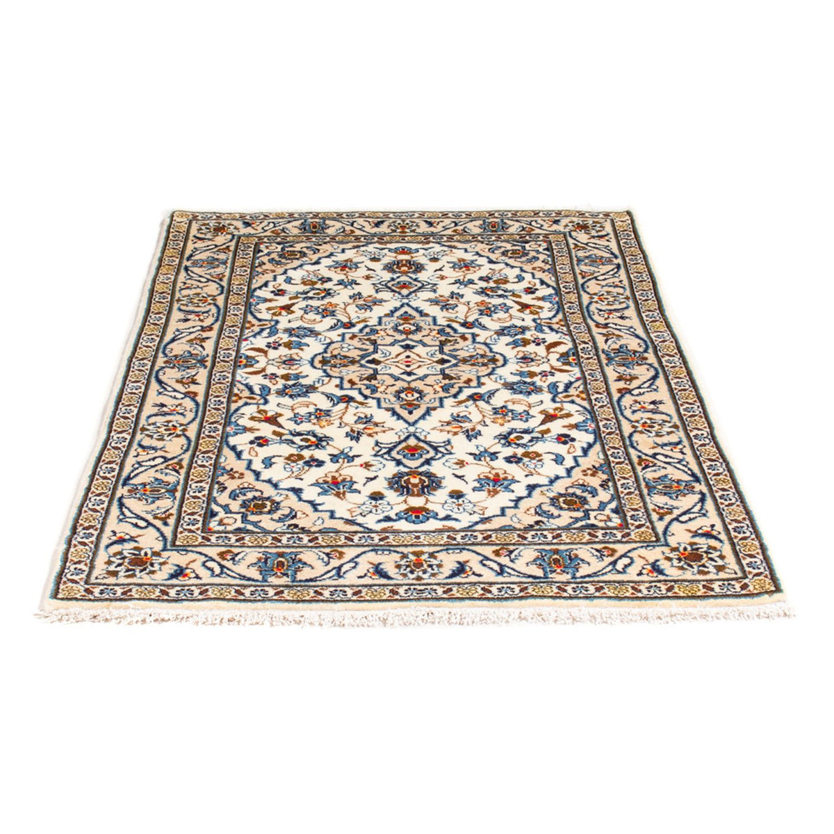 Alfombra persa - Keshan - 154 x 96 cm - beige