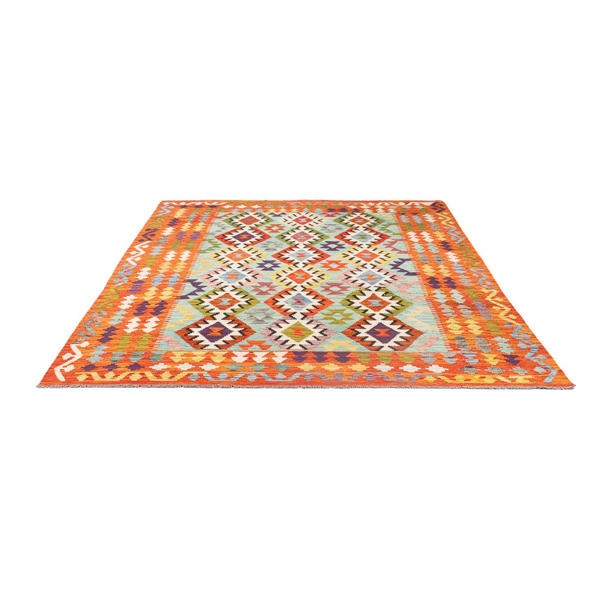 Alfombra Kelim - Splash - 247 x 176 cm - multicolor