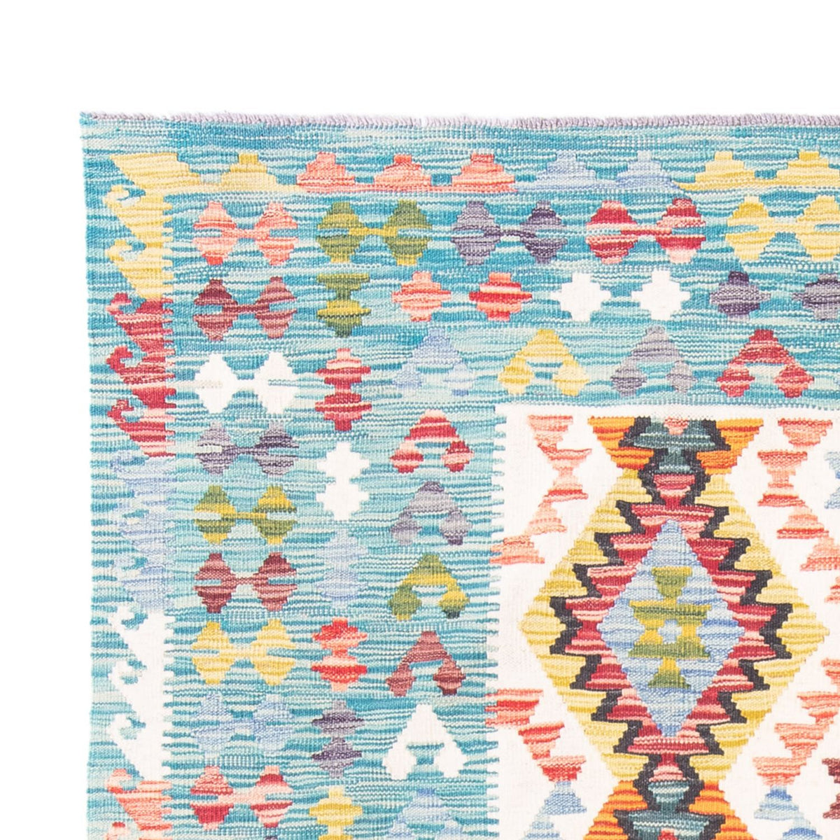 Alfombra Kelim - Splash - 251 x 182 cm - multicolor