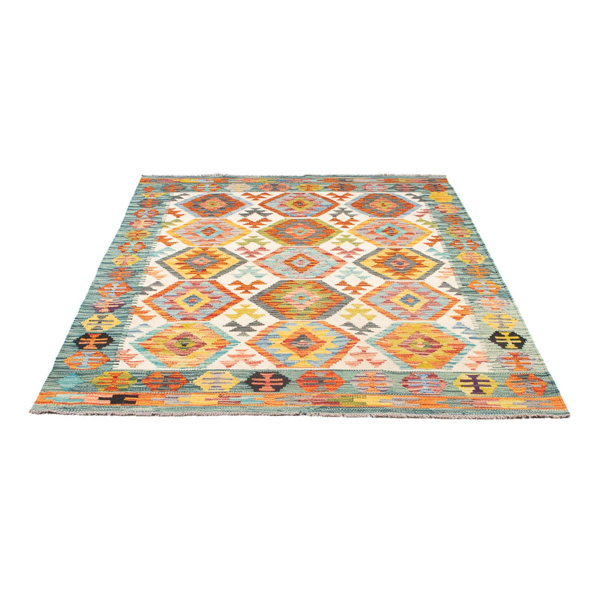 Alfombra Kelim - Splash - 182 x 126 cm - multicolor